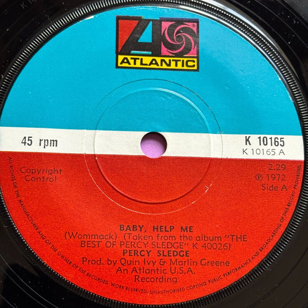 Percy Sledge-Baby help me-UK Atlantic E+