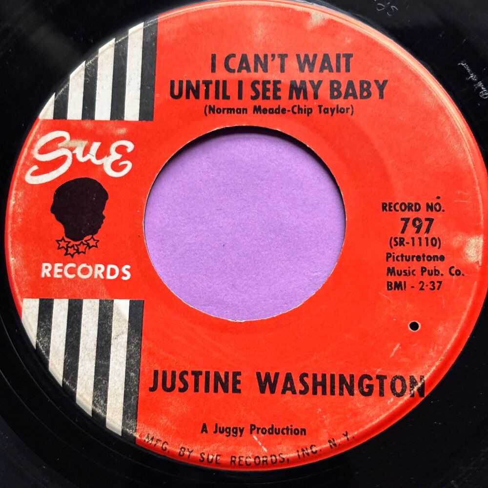 Justine Washington-I can't wait until I see my baby-Sue vg+
