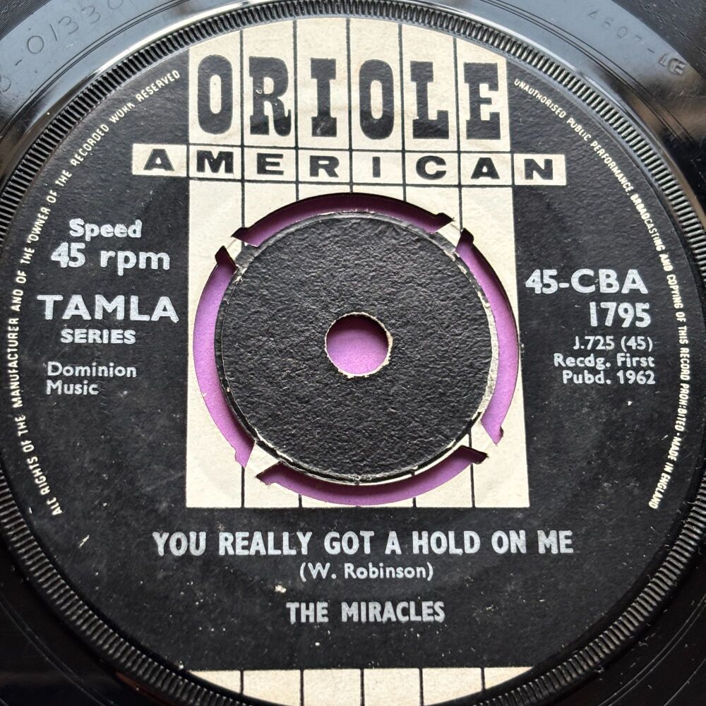 Miracles-You really got a hold on me-UK Oriole vg+