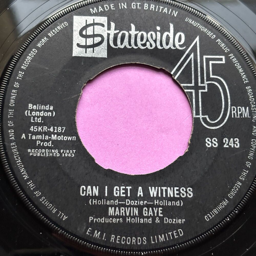 Marvin Gaye-Can I get a witness-UK Stateside noc vg+