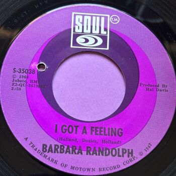 Barbara Randolph-I got a feeling/ You got me hurtin' all over-Soul E+
