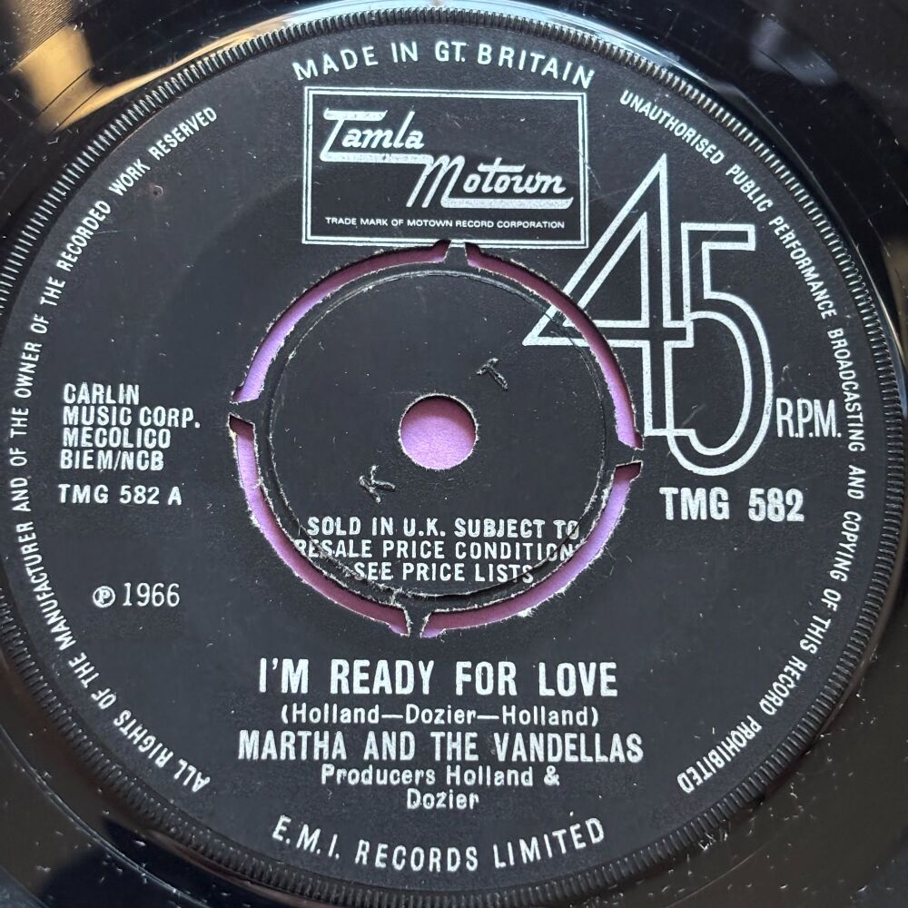 Martha Reeves-I'm ready for love-TMG 582 E+