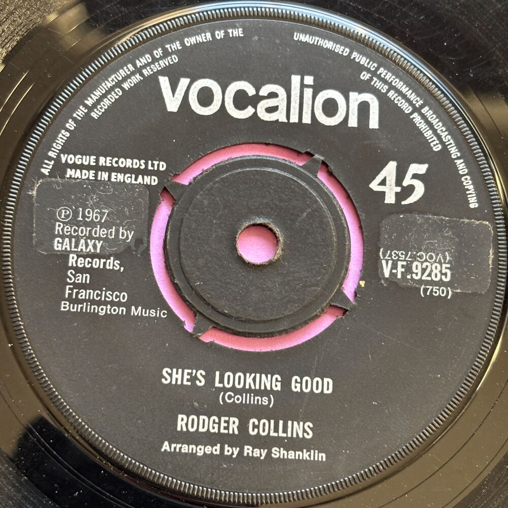Rodger Collins-She's looking good-UK Vocalion vg+