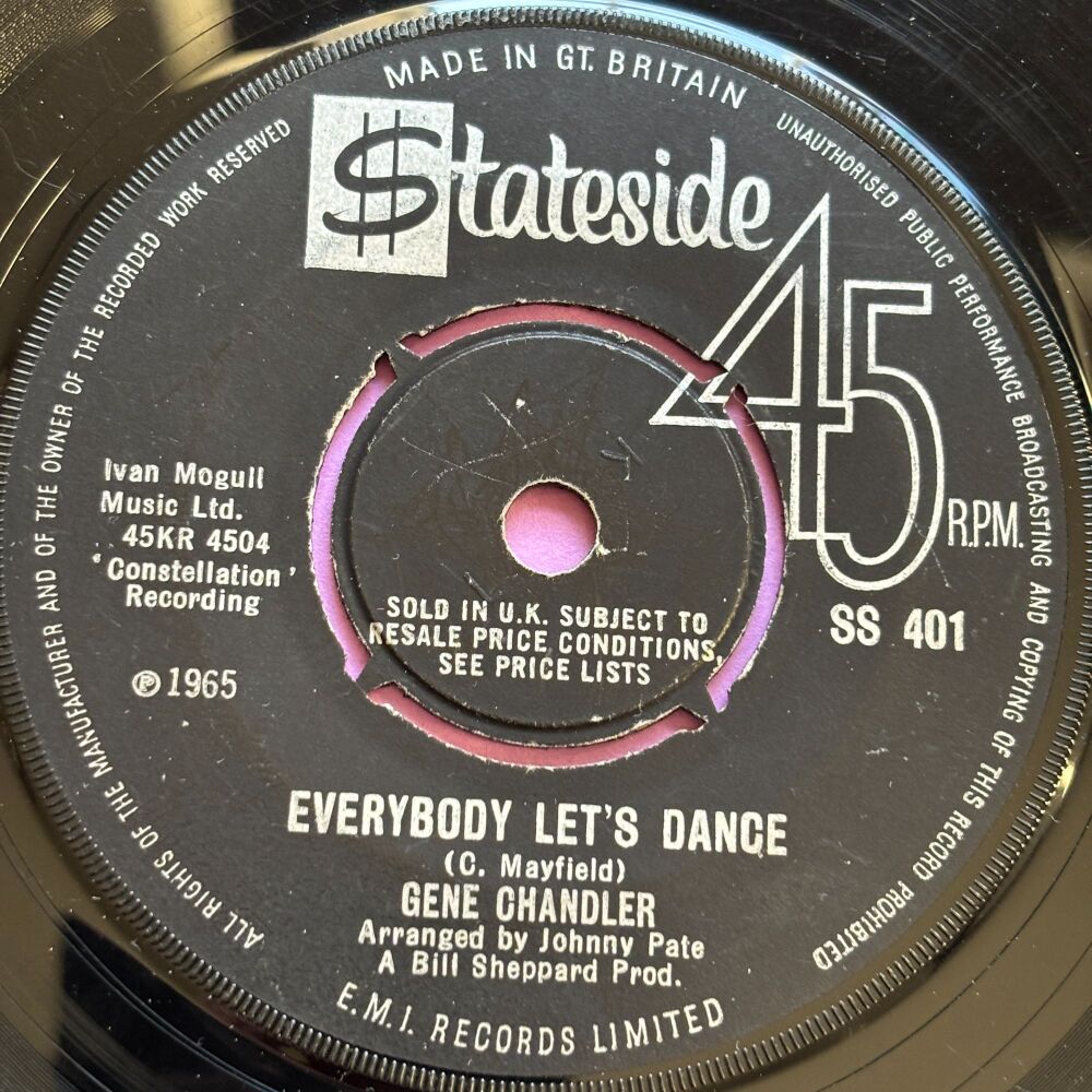 Gene Chandler-Everybody let's dance-UK Stateside vg+