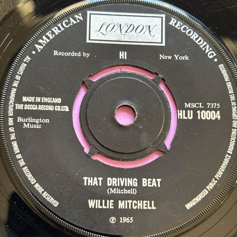 Willie Mitchell-That driving beat-UK London E