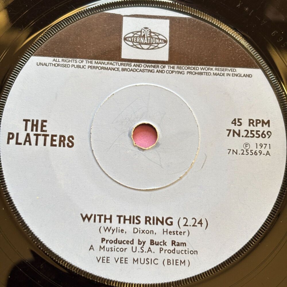 Platters-With this ring/ Washed ashore-UK Pye Int. E+