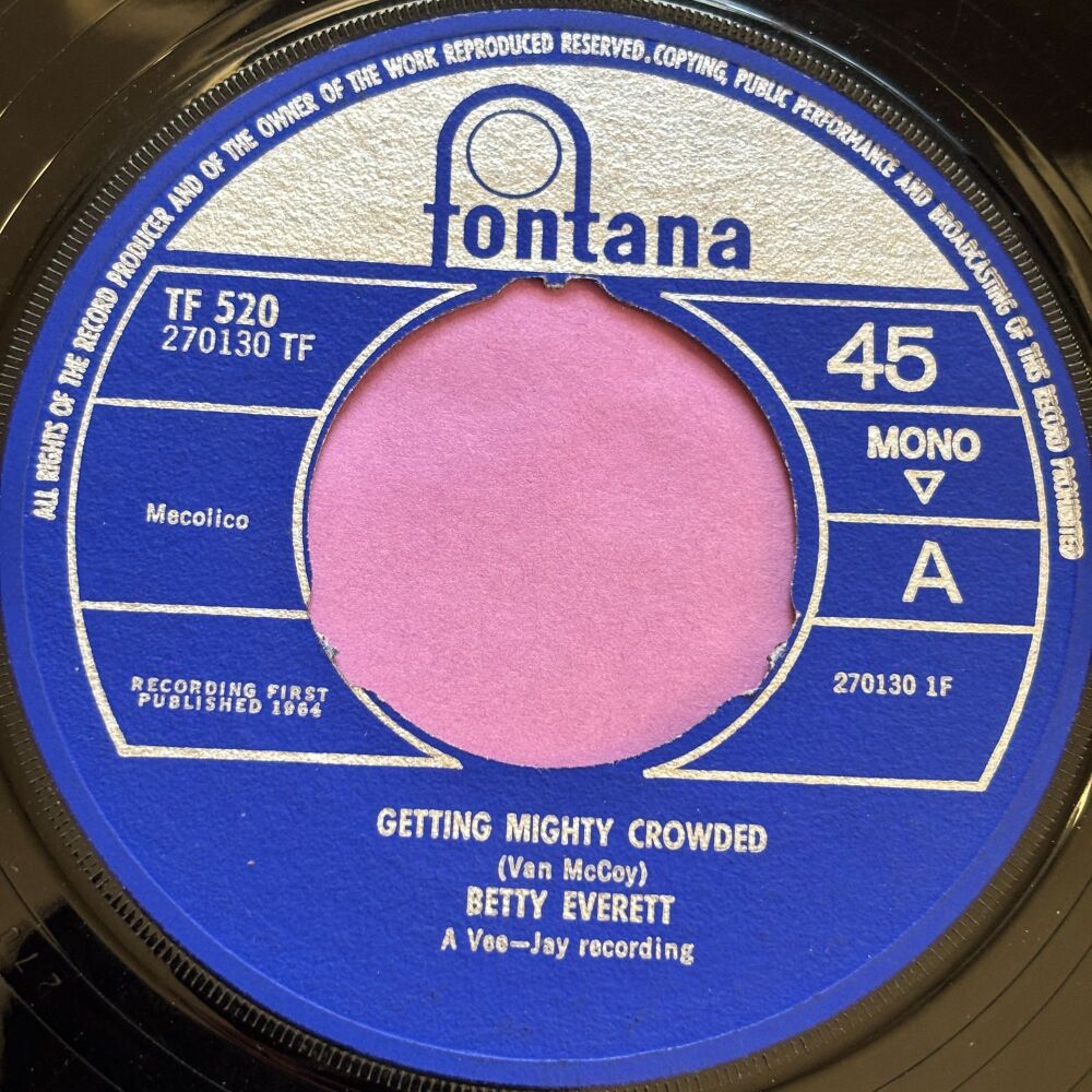 Betty Everett-Getting mighty crowded-UK Fontana noc E+