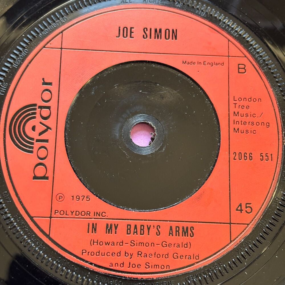 Joe Simon-In my baby's arms-Polydor E+