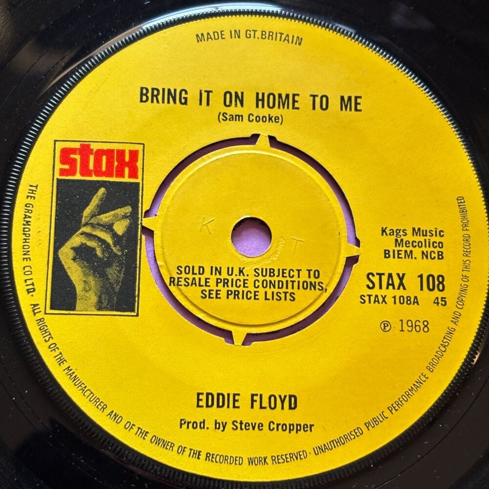 Eddie Floyd-Bring it on home to me/ Sweet things you do-UK Stax E+