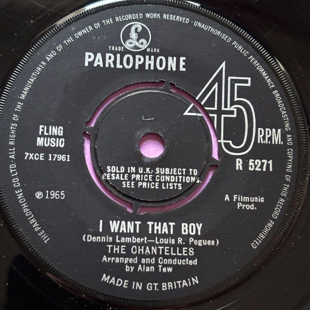 Chantelles-I want that boy-UK Parlophone vg+