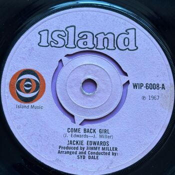 Jackie Edwards-Come back girl-UK Island vg+