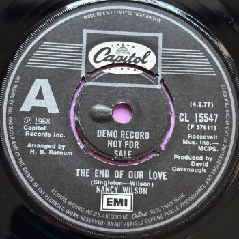 Nancy Wilson-The end of our love-UK Capitol E+