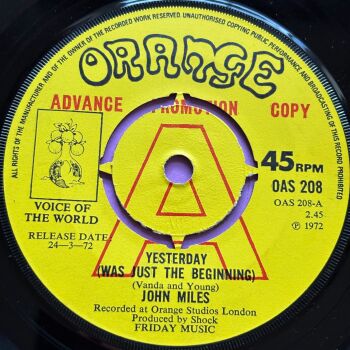John Miles-Yesterday-UK Orange Demo E