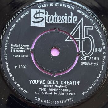 Impressions-Can't satisfy/ You've been cheatin'-UK Stateside E+