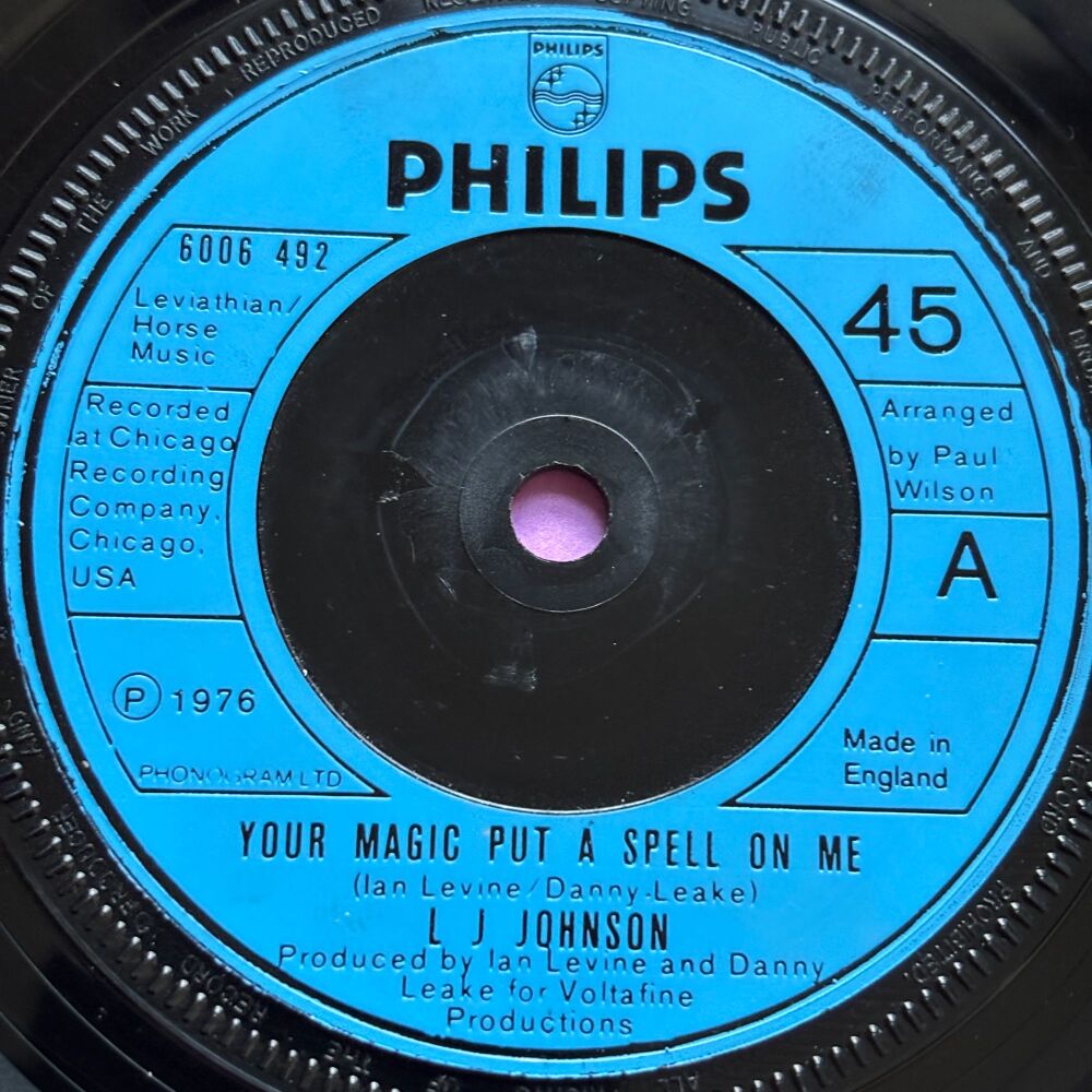 L.J Reynolds-Your magic put a spell on me-UK Philips E+