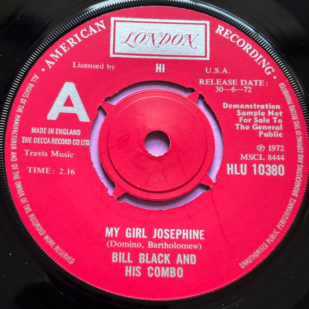 Bill Black-My girl Josephine-UK London Demo E+