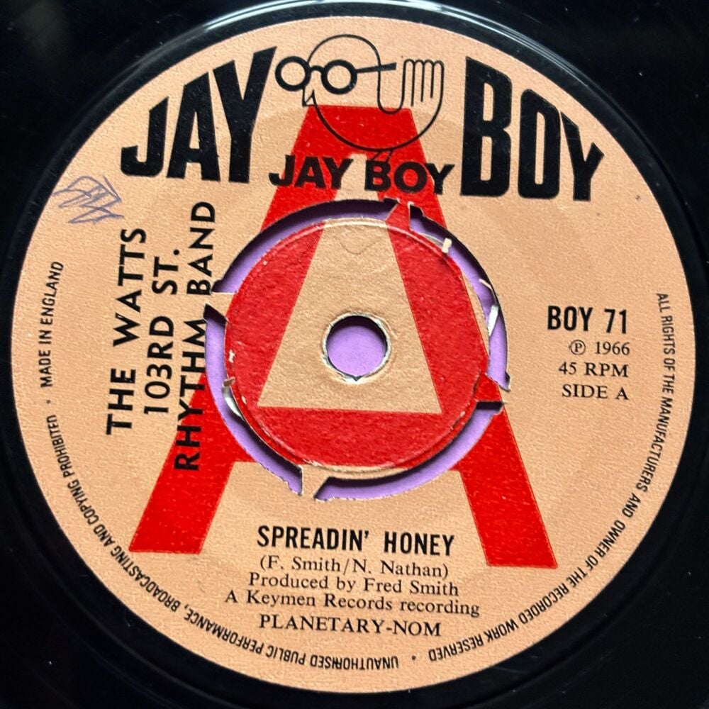Watts 103rd St. Rhythm Band-Spreadin' honey-UK Jay Boy Demo E
