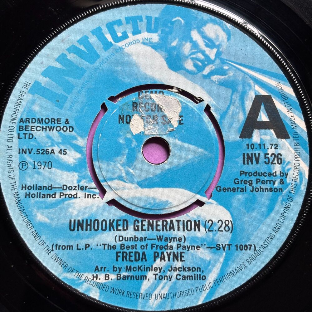 Freda Payne-Unhooked generation/ Come back-UK Invictus stkr E+