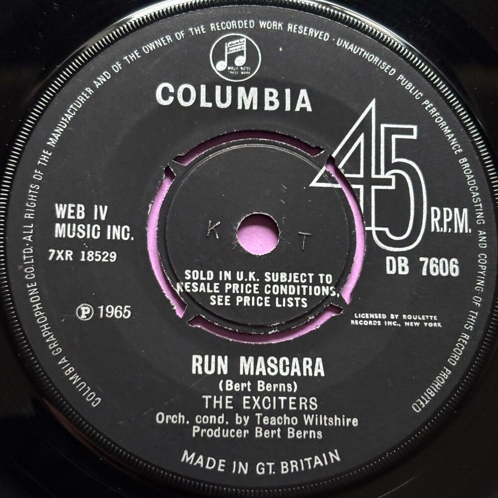 Exciters-Run mascara-UK Columbia E+
