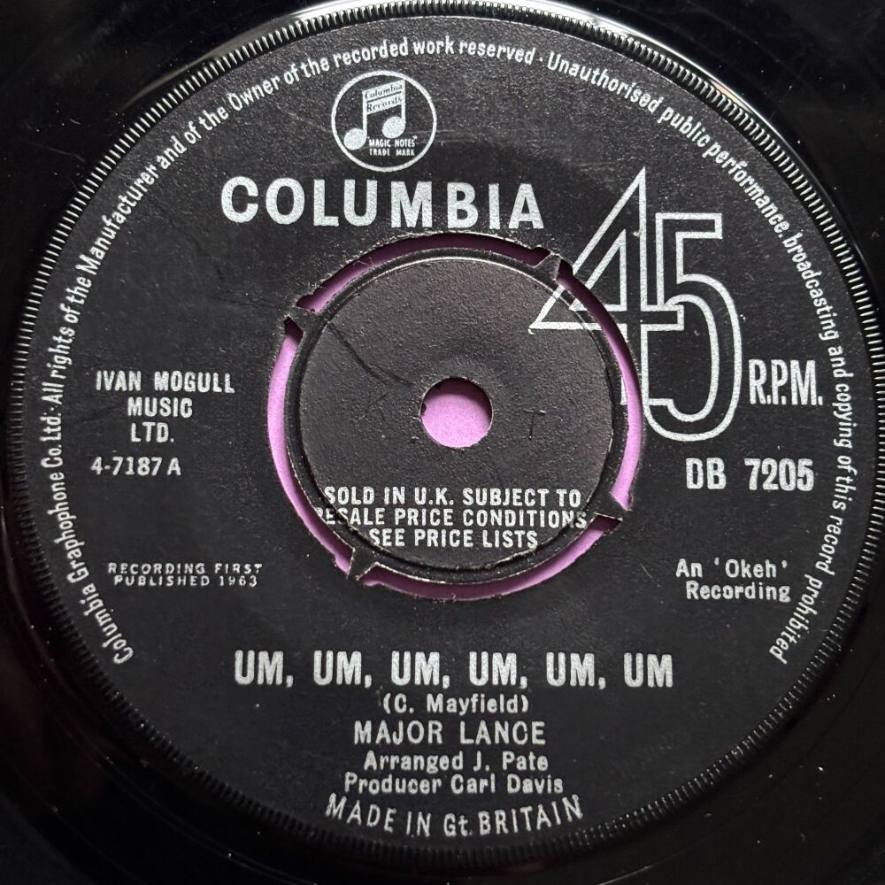 Major Lance-Um, um, um, um, um-Columbia E