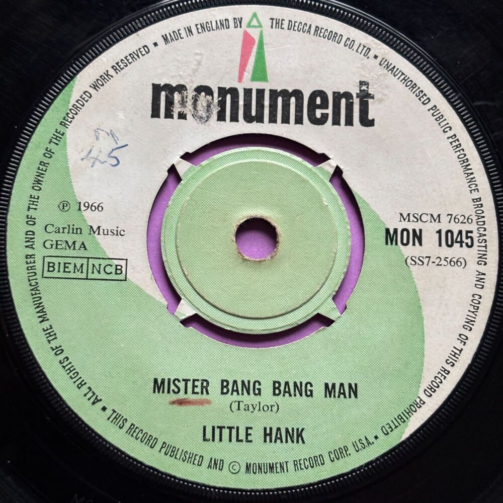 Little Hank-Mister Bang Bang Man-UK Monument vg+