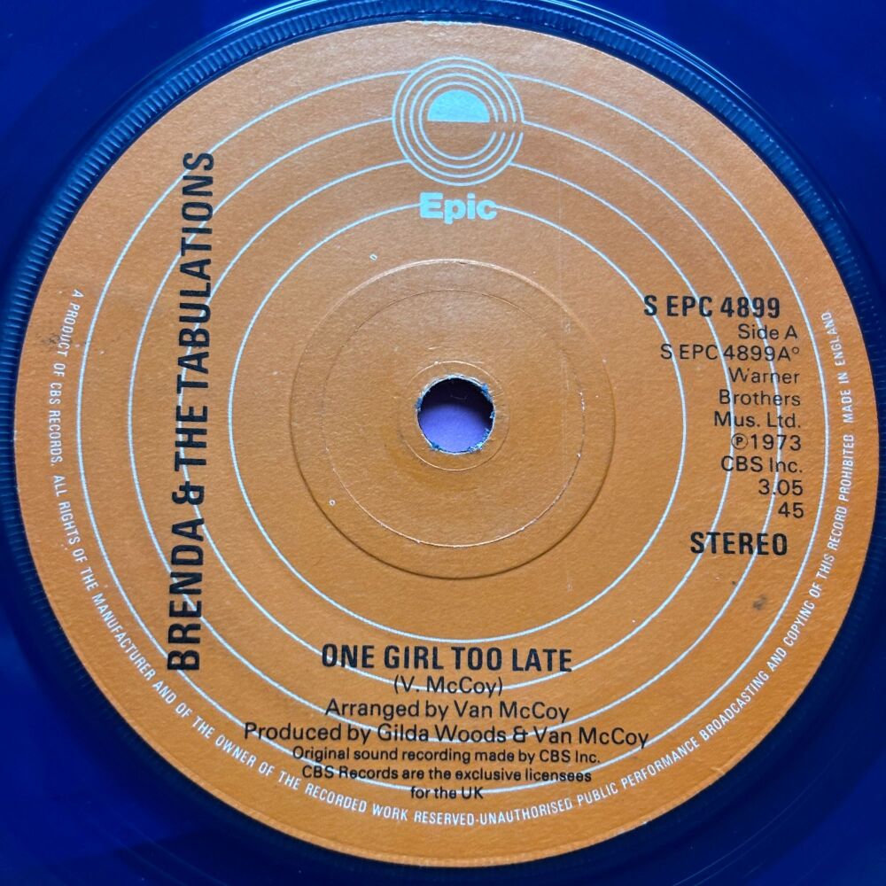 Brenda & The Tabulations-One girl too late-UK Epic E+