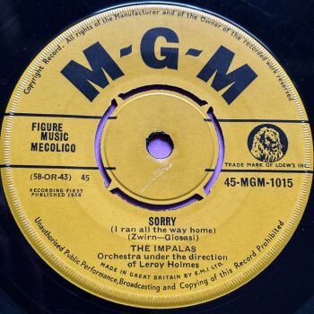 Impalas-Sorry/ Fool fool fool-UK MGM vg+