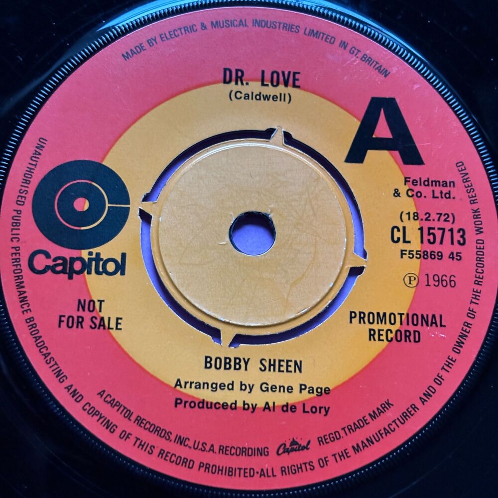 Bobby Sheen-Dr Love/ Sweet sweet love-UK Capitol E+