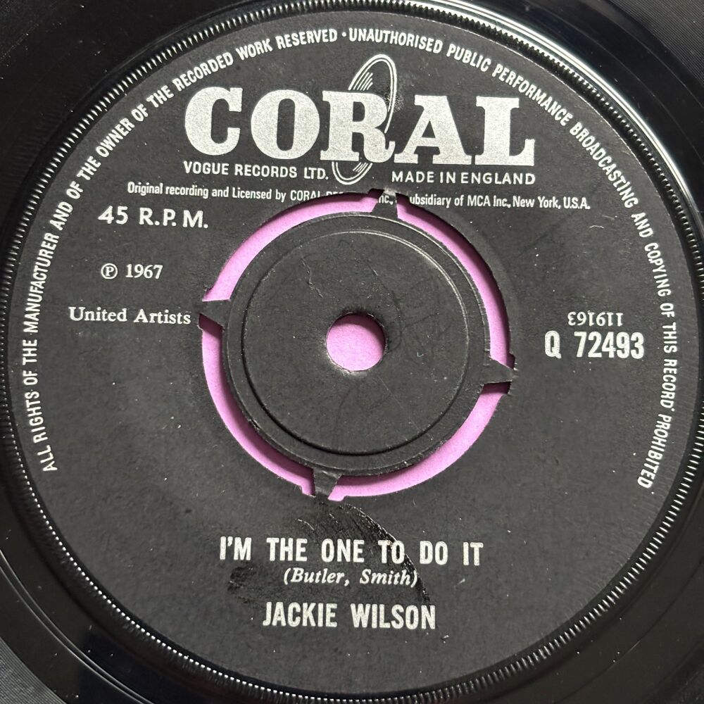 Jackie Wilson-I'm the one to do it-UK Coral E+