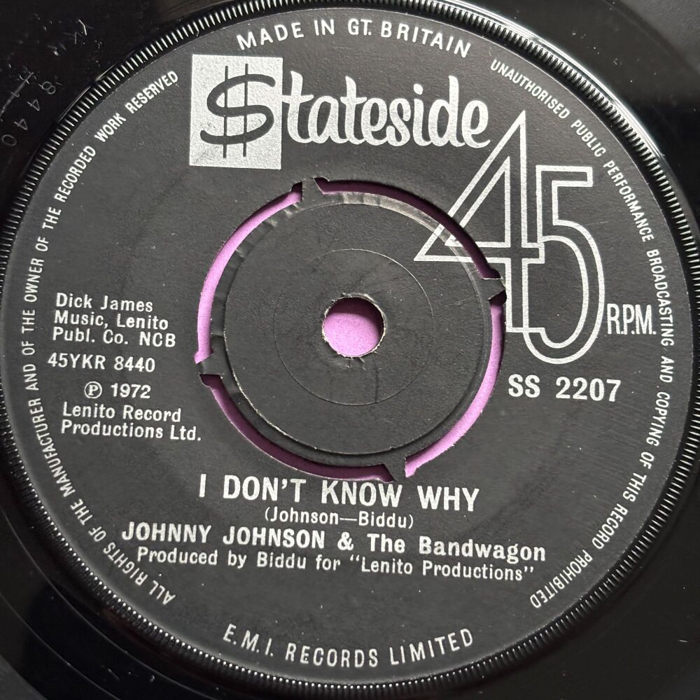 Johnny Johnson-I don't know why-UK Stateside E