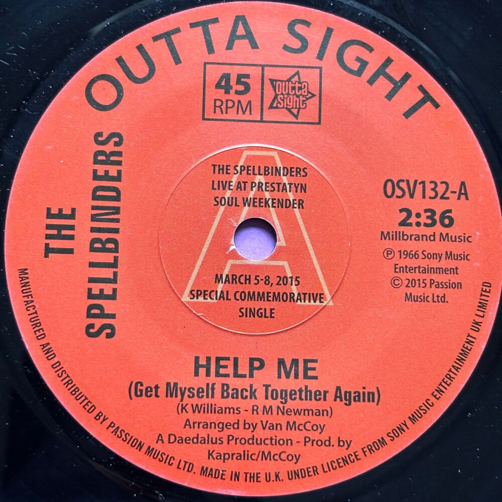 Spellbinders-Help me/ Chain reaction-Outta Sight E+