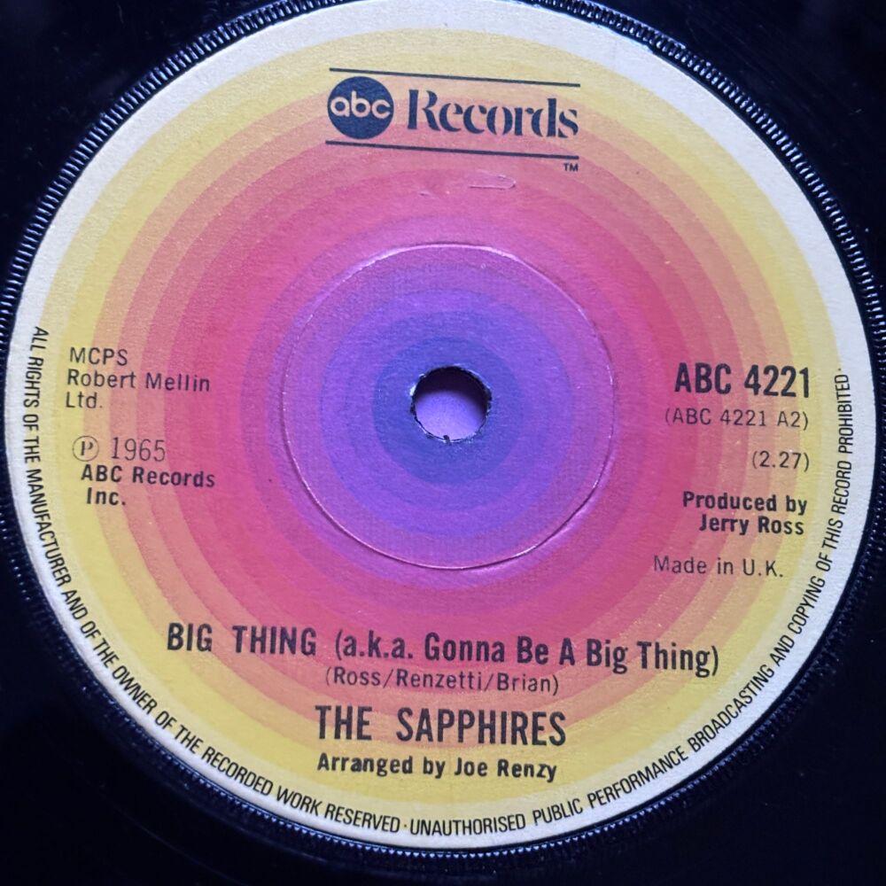 Sapphires-Ain't no big thing-UK ABC E+