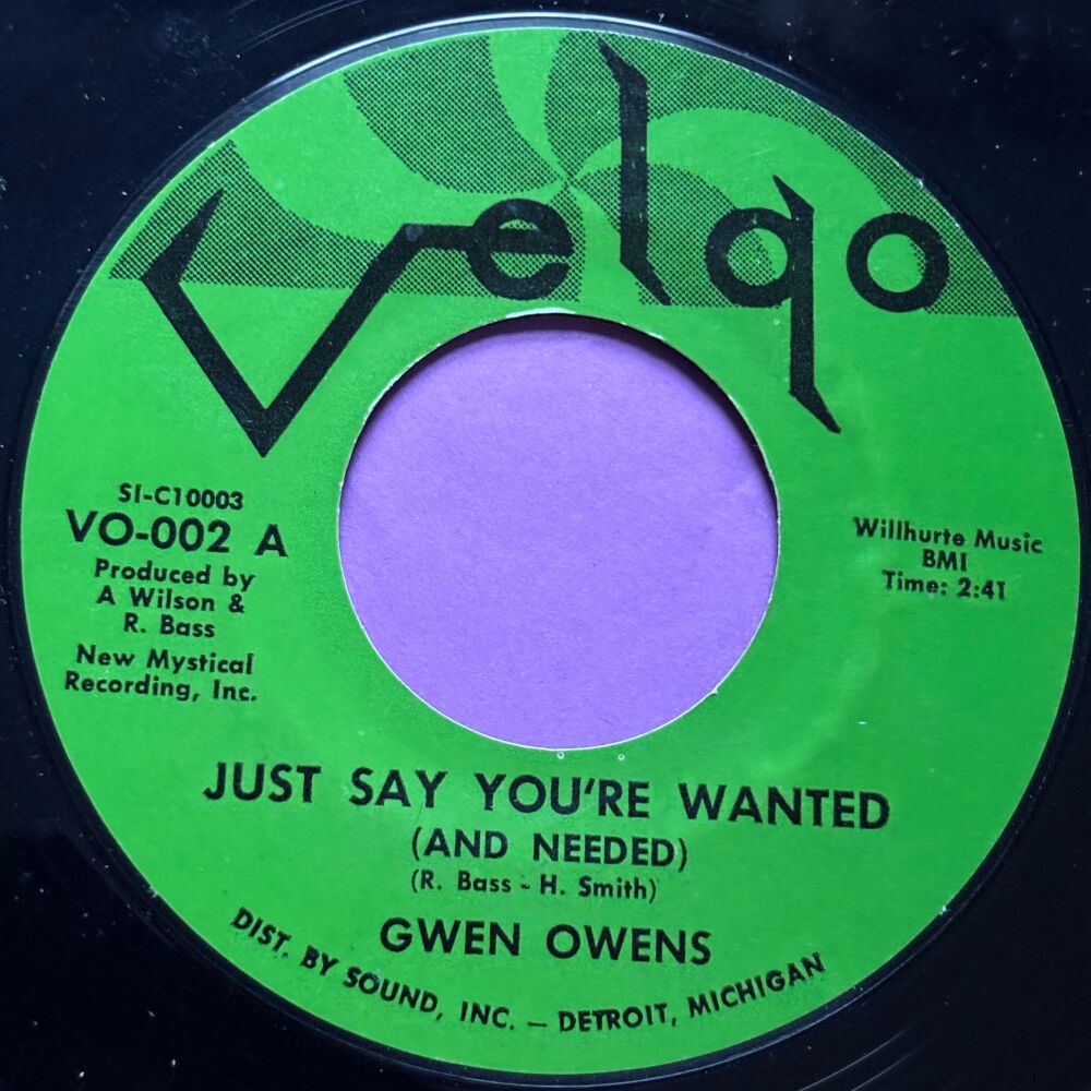 Gwen Owens-Just say you're wanted-Velgo R E+