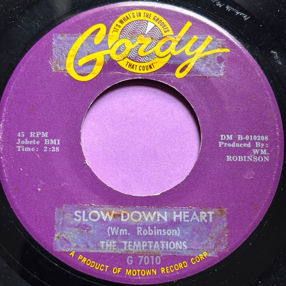Temptations-Slow down heart-Gordy stkr E