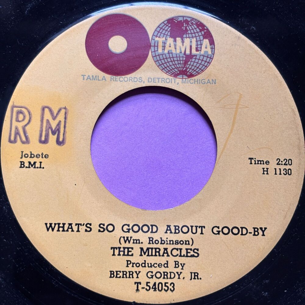 Miracles-What's so good about goodbye0Tamla stkr E+