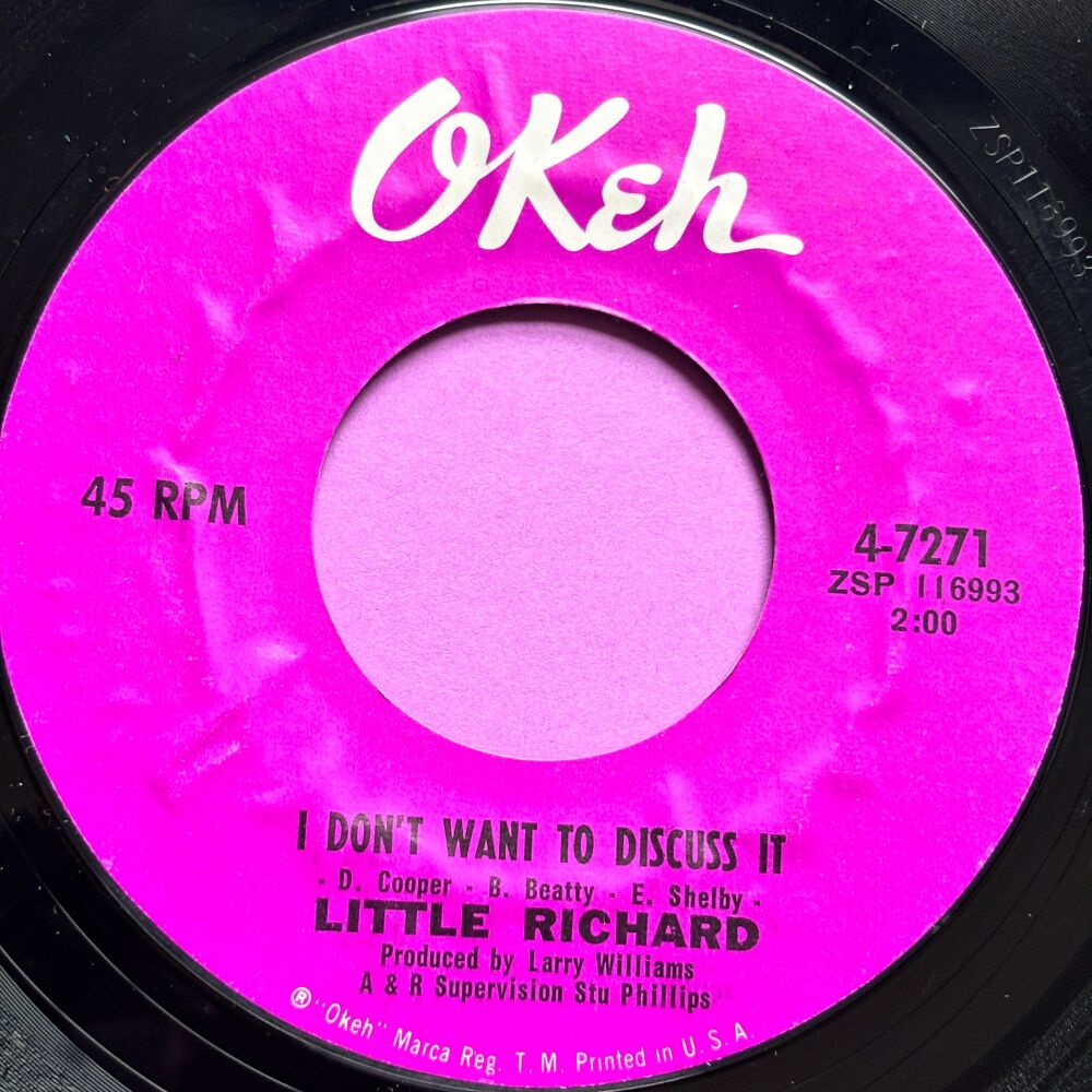 Little Richard-I don't want to discuss it-Okeh R E+