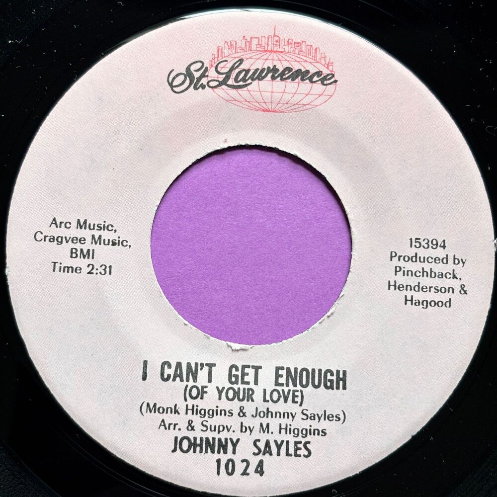 Johnny Sayles-I can't get enough-St Lawrence R E+