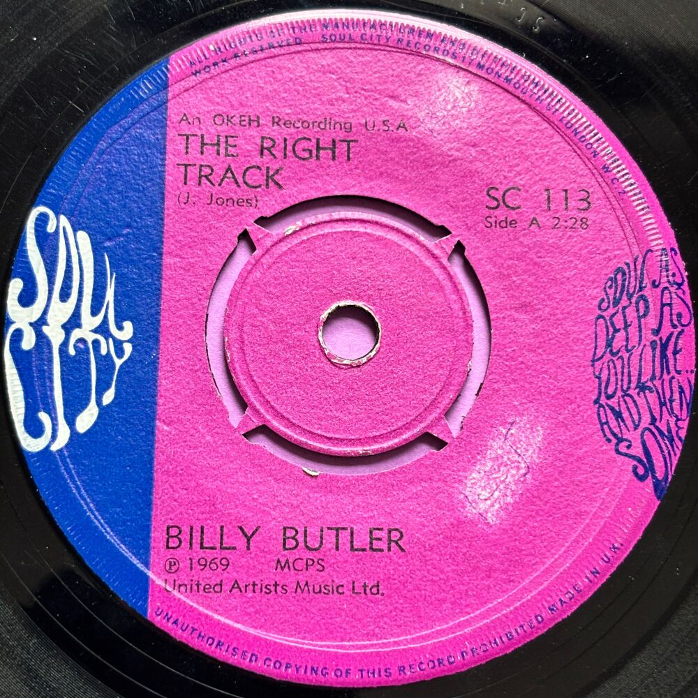 Billy Butler-The right track-UK Soul City E