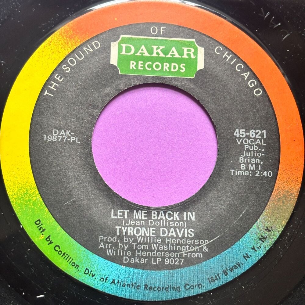 Tyrone Davis-Let me back in-Dakar E+