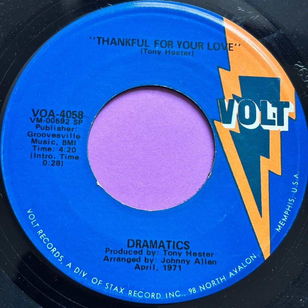 Dramatics-Thankful for love/ Whatcha see is whatcha get-Volt E+