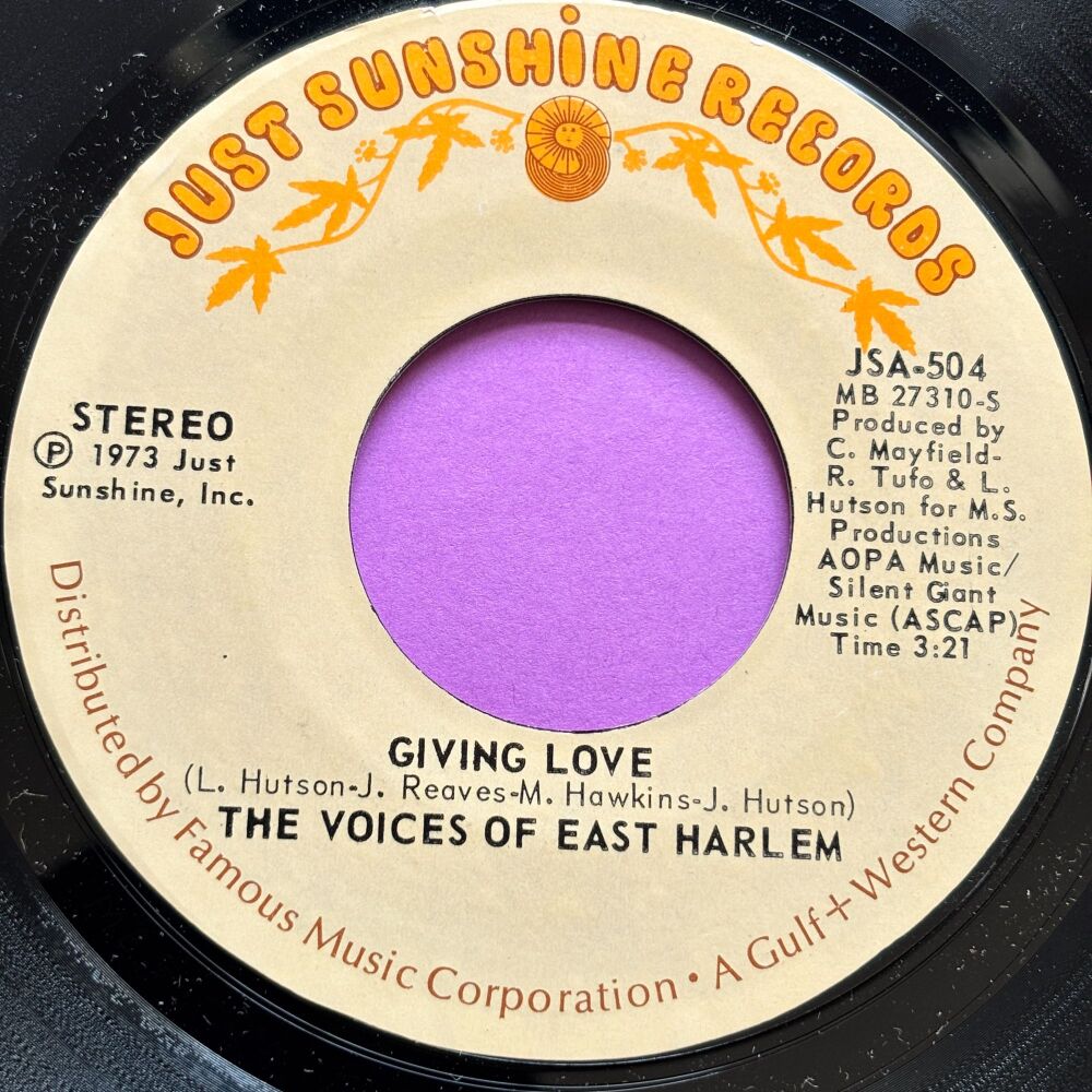 Voices of East Harlem-Giving love-Just Sunshine E+