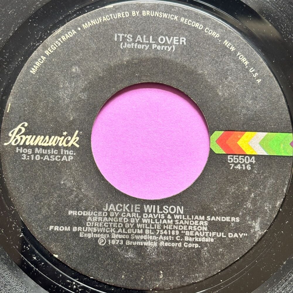 Jackie Wilson-It's all over-Brunswick E+