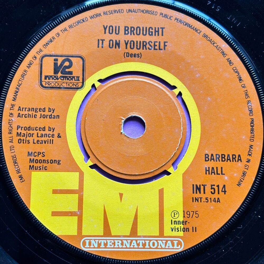 Barbara Hall-You brought it on yourself-UK EMI E+
