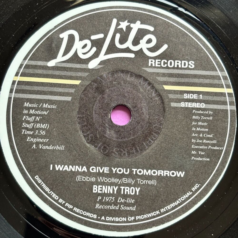 Benny Troy-I wanna give you tomorrow-De-Lite vg+