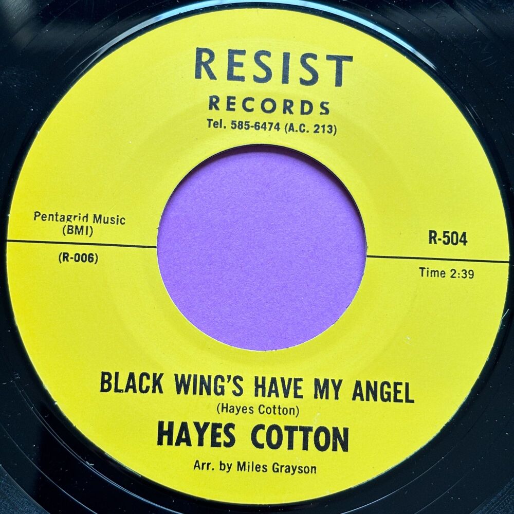 Hays Cotton-Black wing's have my angel-Resist R E+