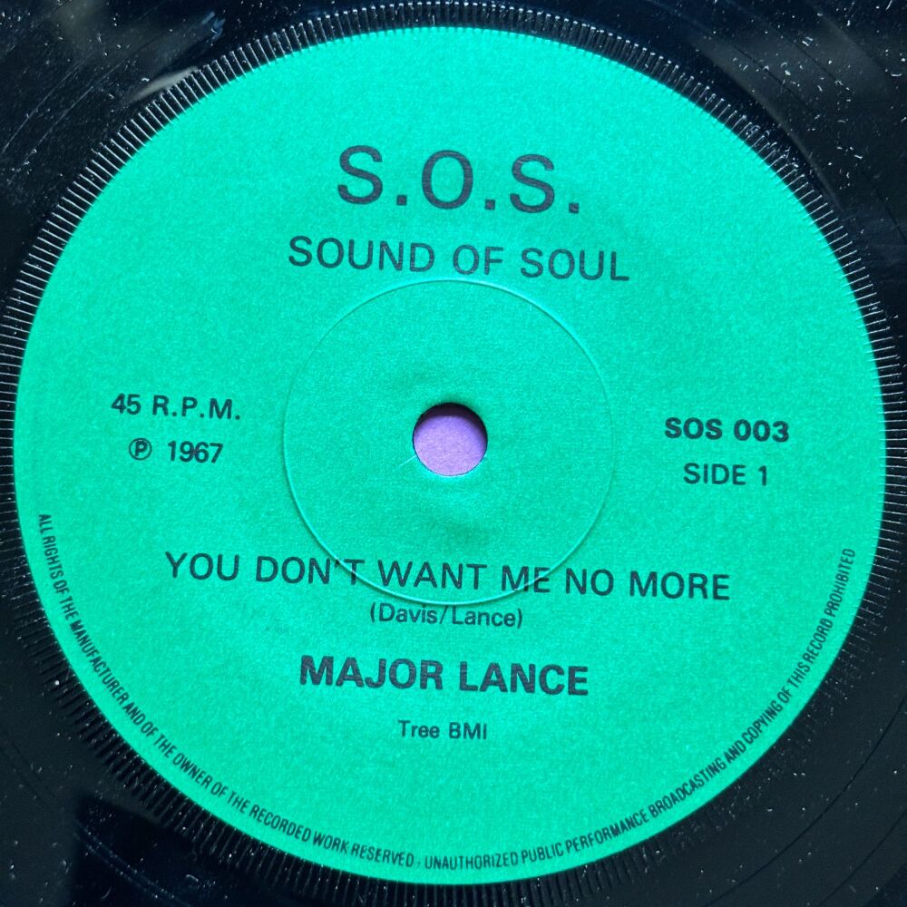 Major Lance-You don't want me no more-SOS M-