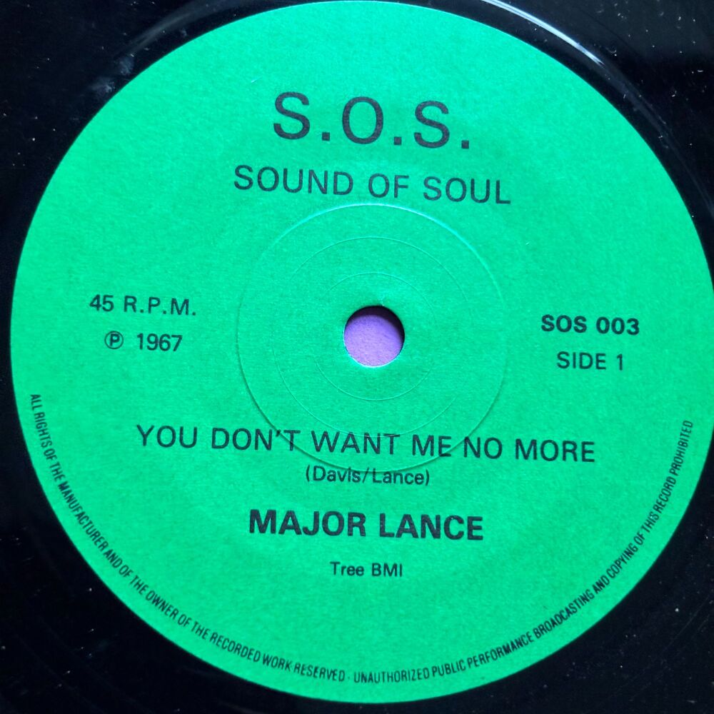 Major Lance-You don't want me no more-SOS R E+
