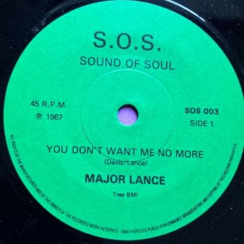Major Lance-You don't want me no more-SOS R E+