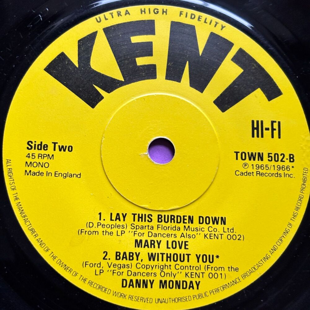 Mary Love-Lay this burden down + 2 -Kent R E+