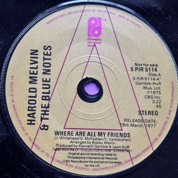 Harold Melvin and the Bluenotes-Where are all my friends-UK PIR Demo E+